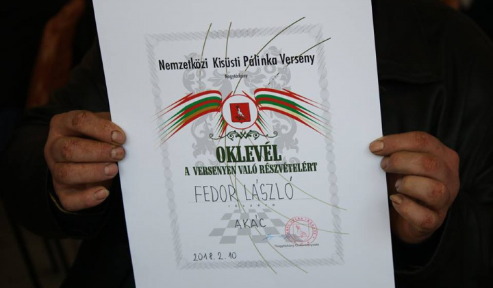 Nemzetközi Kisüsti Pálinkaverseny 2018.02.10