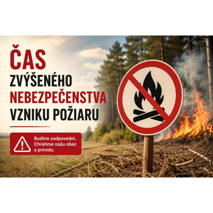 Vyhlásenie času zvýšeného nebezpečenstva vzniku požiaru pre okres Trebišov